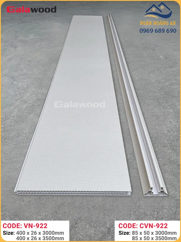 Tấm Vách Ngăn Phòng Ngủ Nhựa Giả Vân Vải Galawood VN-922X3M5